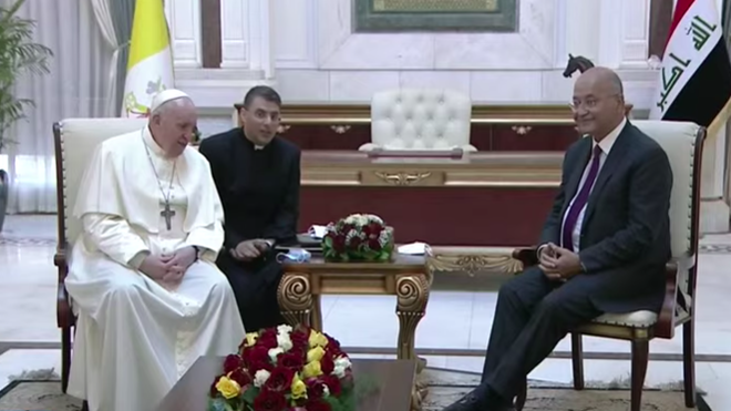El Papa conversa con el presidente de Irak