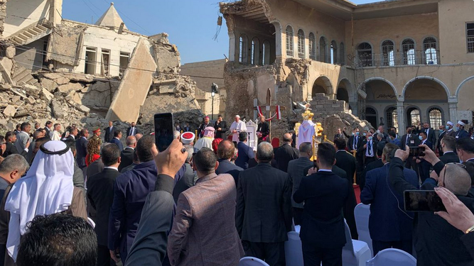 Papa, en Mosul