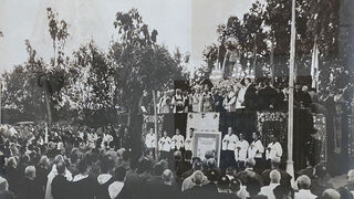 Celebración en la explanada del Puente del Real. 13 de mayo de 1961