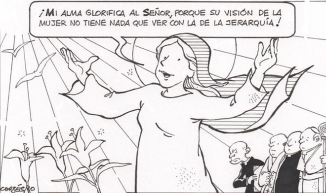 El 8-M y la Iglesia: "Sugiero hacer huelga general de mujeres creyentes, en la Iglesia católica"