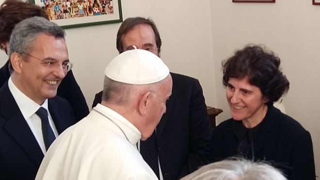 El Papa saluda a Tíscar
