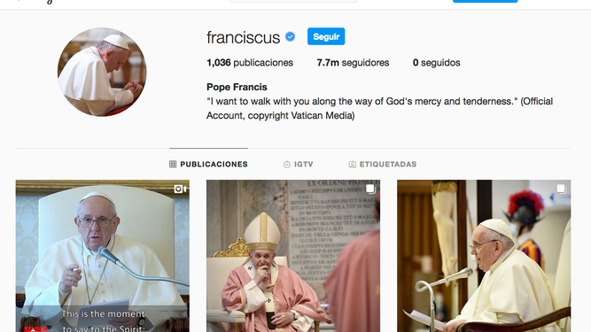 Cuenta de Francisco en Instargram