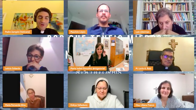 Algunos de los participantes en el webinar