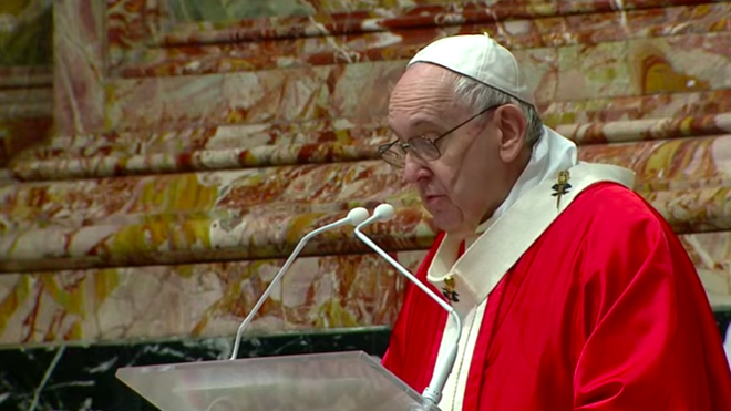 Francisco, durante su homilía en Domingo de Ramos