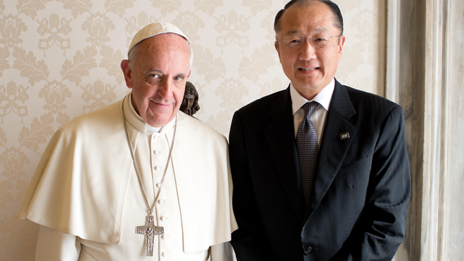 El Papa y el presidente del Banco Mundial