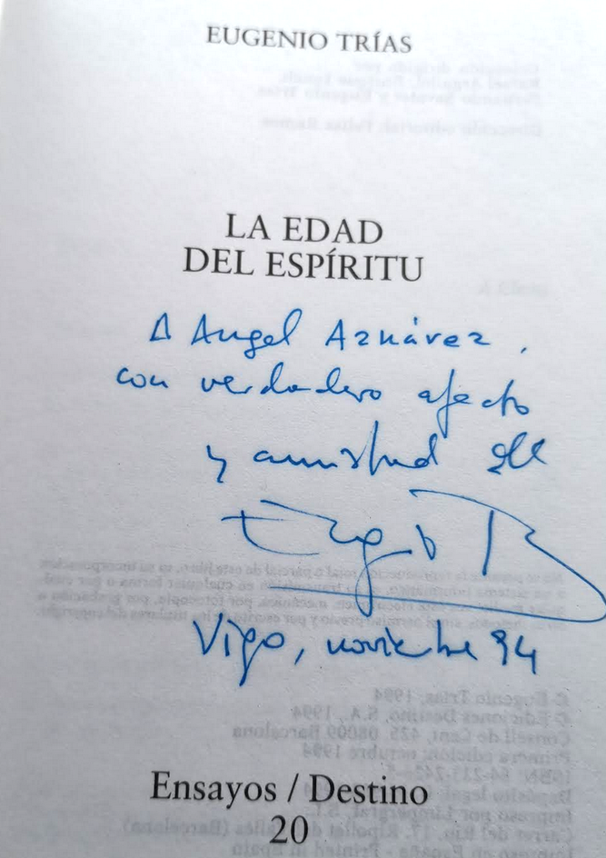 Dedicatoria de Trías