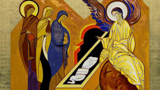 Mujeres que lloran en la tumba