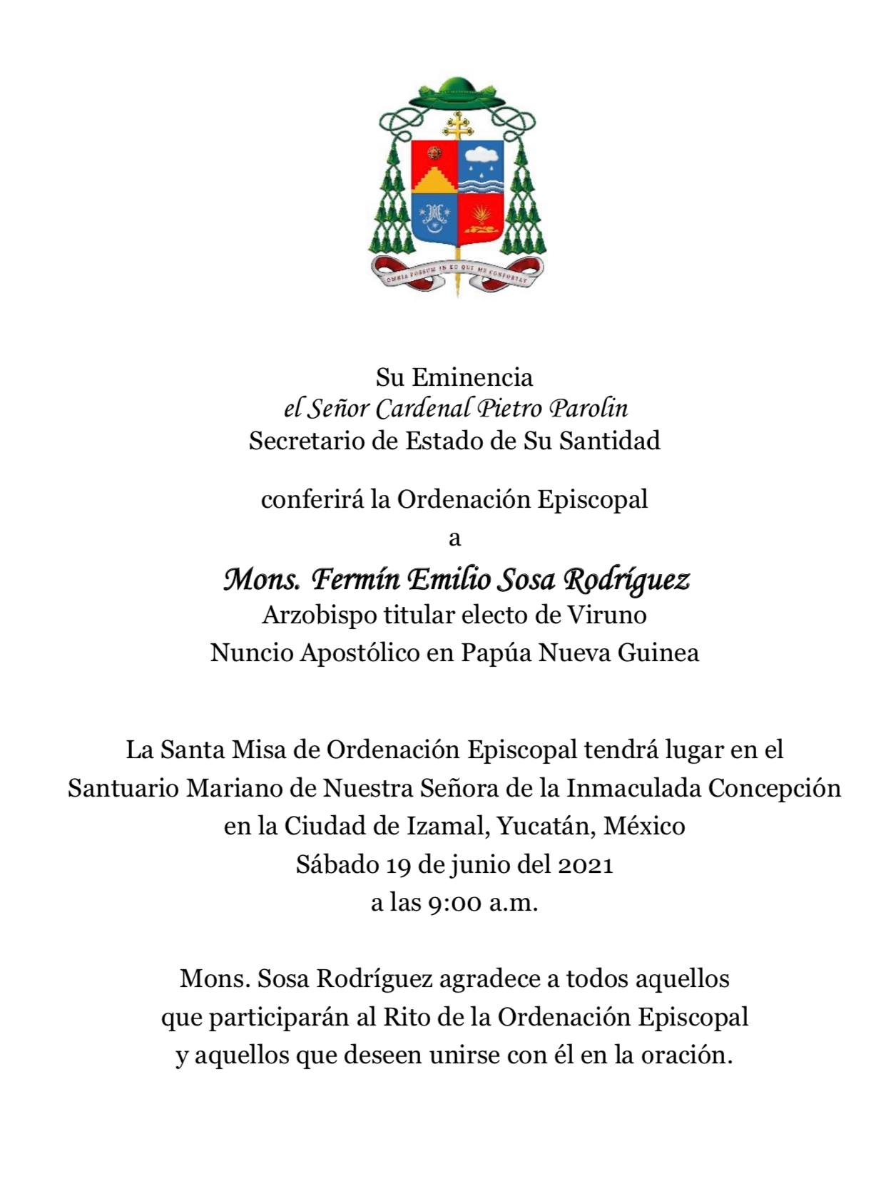 invitación ordenación sosa