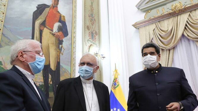 Maduro recibe al nuncio Giordano y al cardenal Baltazar Porras