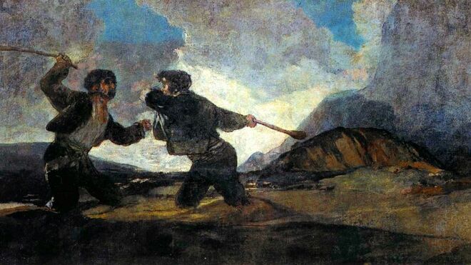 Riña a garrotazos, de Francisco de Goya