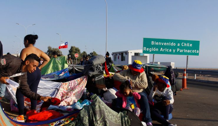 Migrantes venezolanos en Arica