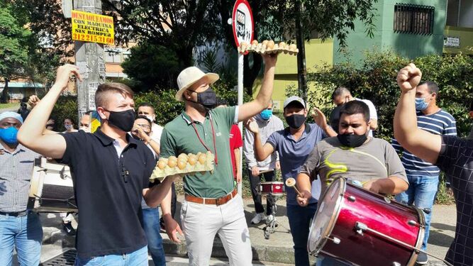 Seminaristas protestando