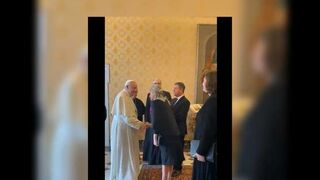 García-Page, Francisco Cerro y Milagros Tolón, con el Papa