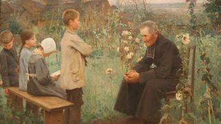 La lección de catequesis. Jules Alexis Muenier