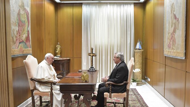 El Papa, con Alberto Fernández