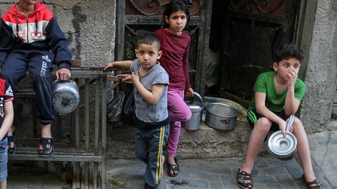 Niños palestinos de Gaza