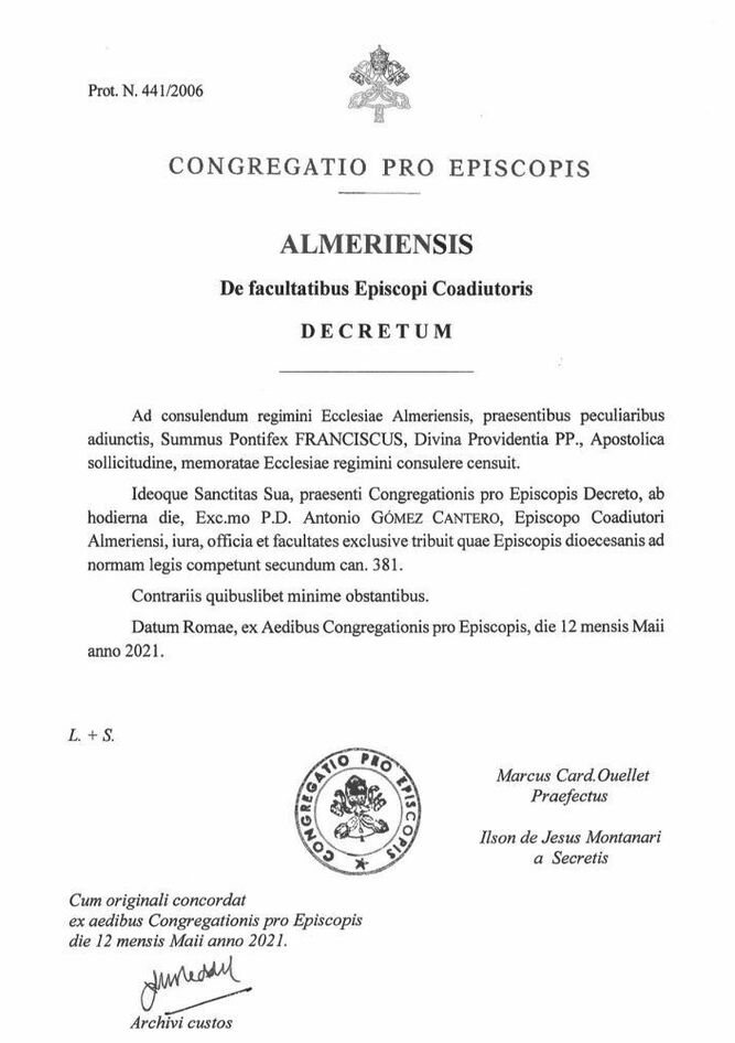 Decreto de la Congregación de Obispos