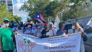 Manifestación en Puerto Rico contra la privatización energética
