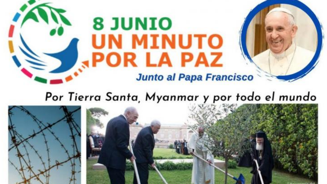 Iniciativa "Un minuto por la paz" junto al Papa Francisco