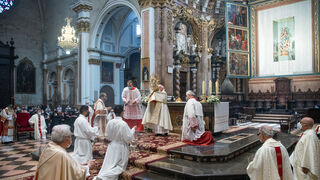 El cardenal Cañizares en la fiesta del Corpus Christi