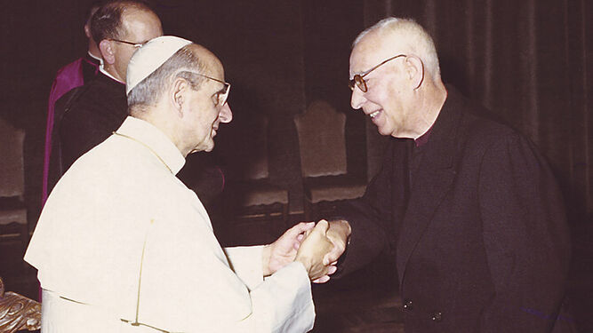 D. Vicent Garrido con el papa Pablo VI