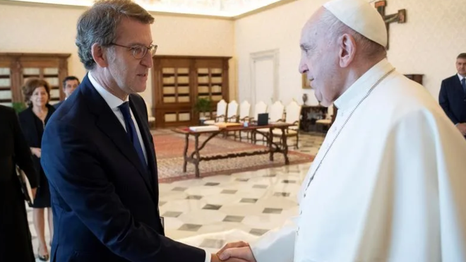 Francisco Núñez Feijóo y el papa Francisco