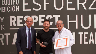 Messi en la edición Pelota de Trapo 2019