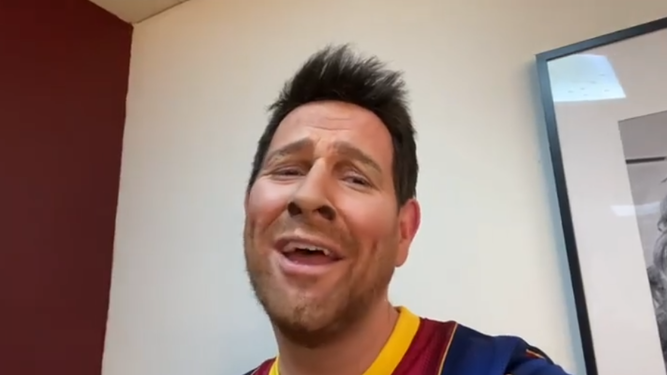 Carlos Latre imitando a Messi