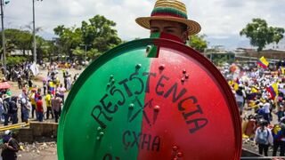 Manifestación en medio del Paro Nacional