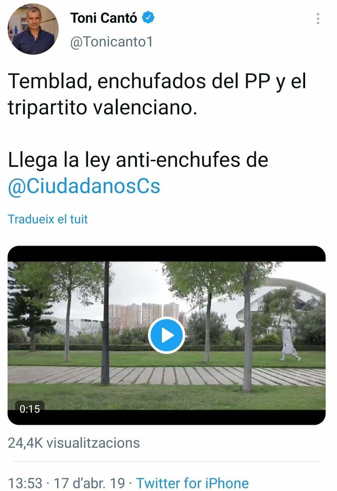 Toni Cantó de antes a ahora