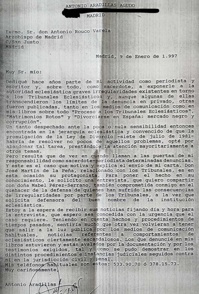 Carta de Aradillas