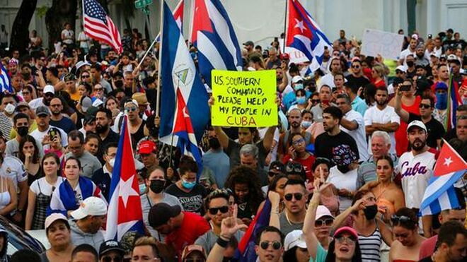 Continúan las protestas en Cuba