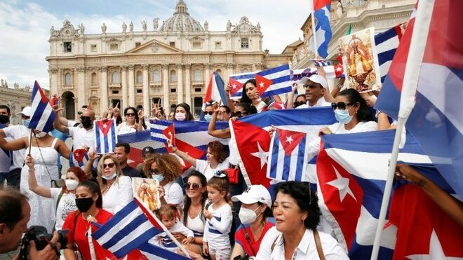 Manifestantes en La Habana.