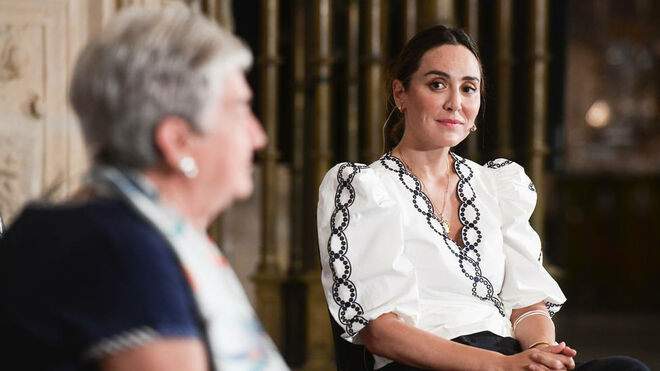 María Luisa Berzosa y Tamara Falcó, ayer en Burgos