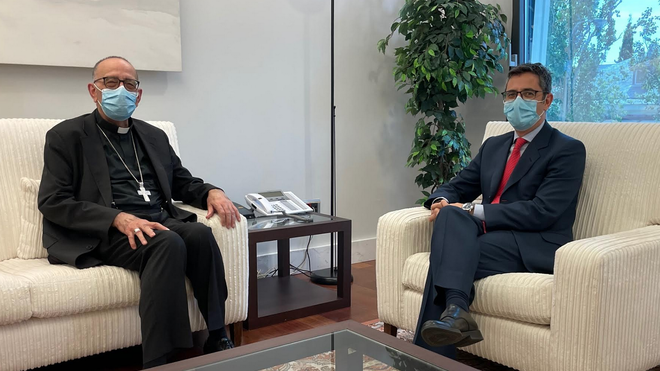 Omella y Bolaños en Moncloa