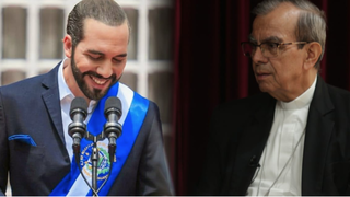 El presidente Bukele y el cardenal Rosa Chávez