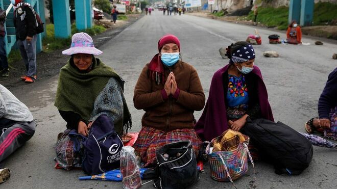 Manifestación indígenas de Guatemala