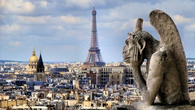 La famosa gárgola de Notre Dame