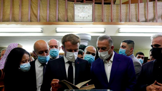 Emmanuel Macron, en Mosul