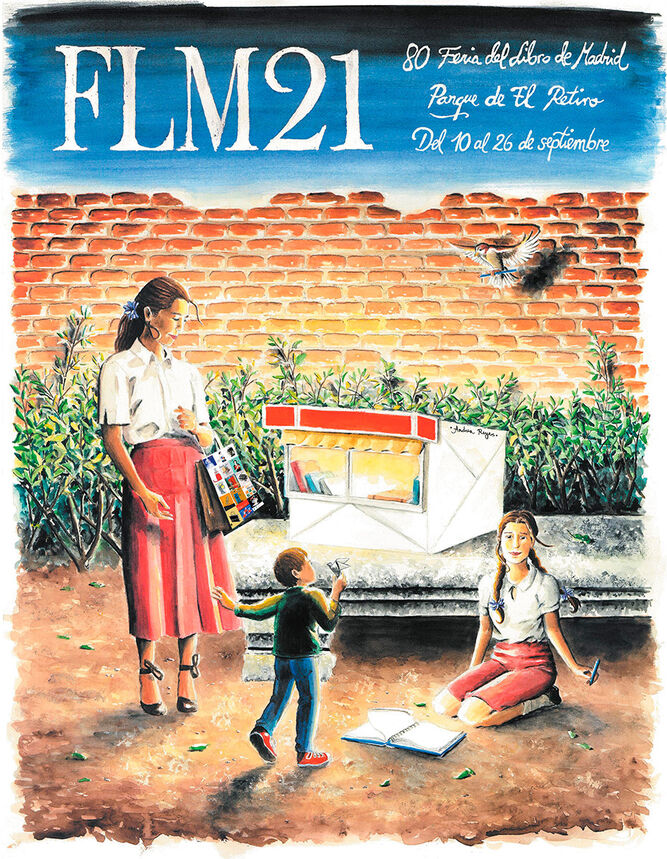 Cartel de la 80ª edición de la Feria del Libro de Madrid 2021