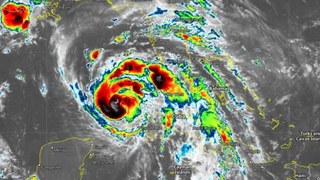 Imagen satélite del huracán Ida