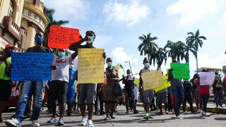 Protestas de migrantes al sur de México