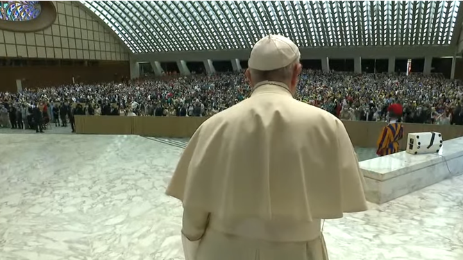Papa, en la audiencia