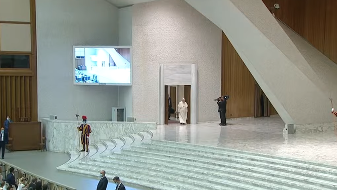 Papa, en la audiencia