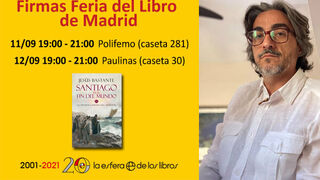 Jesús Bastante firma ejemplares de su 'Santiago en el fin del mundo' en la Feria del Libro de Madrid
