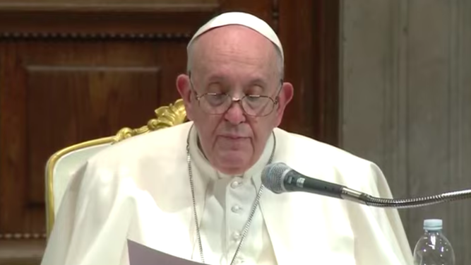 Francisco, durante su discurso