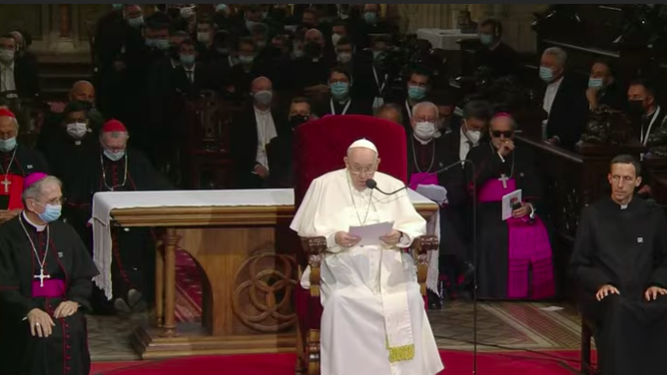 El Papa, en la catedral de Bratislava