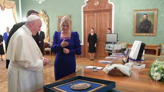 Francisco, con la presidenta de Eslovaquia
