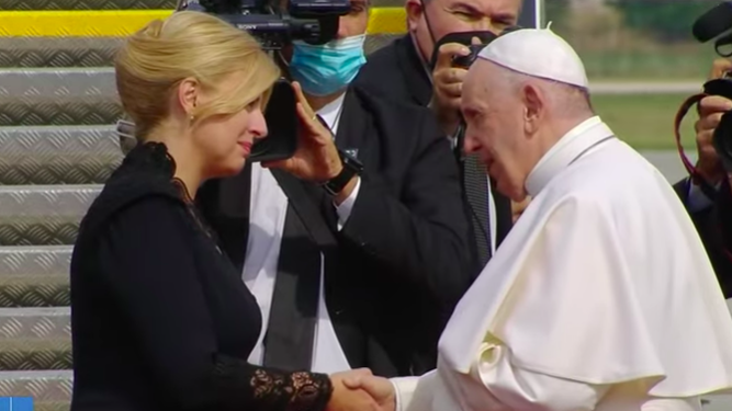 Francisco, con la presidenta de Eslovaquia