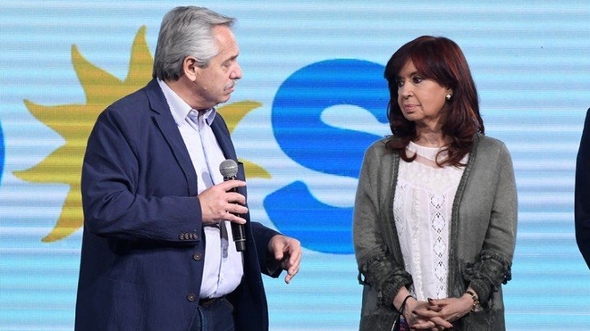 Alberto Fernández y la vicepresidenta Cristina Fernández